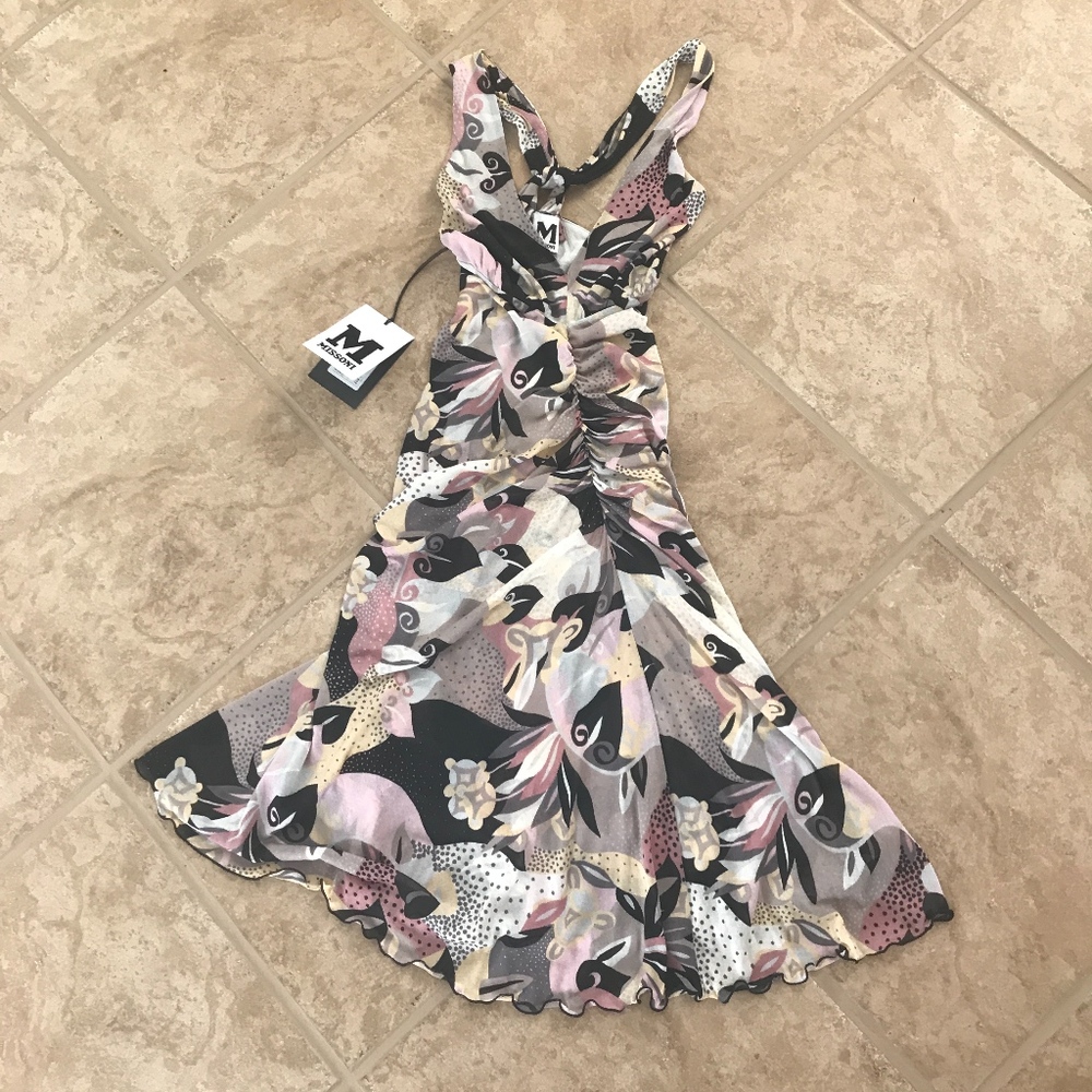 Missoni Silk Halter Dress size 36/0 NWT